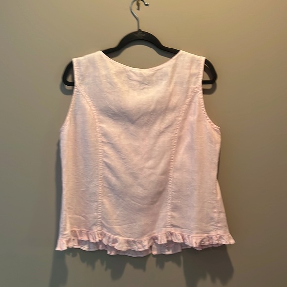 Match Point Pink Linen Top - Picture 4 of 7
